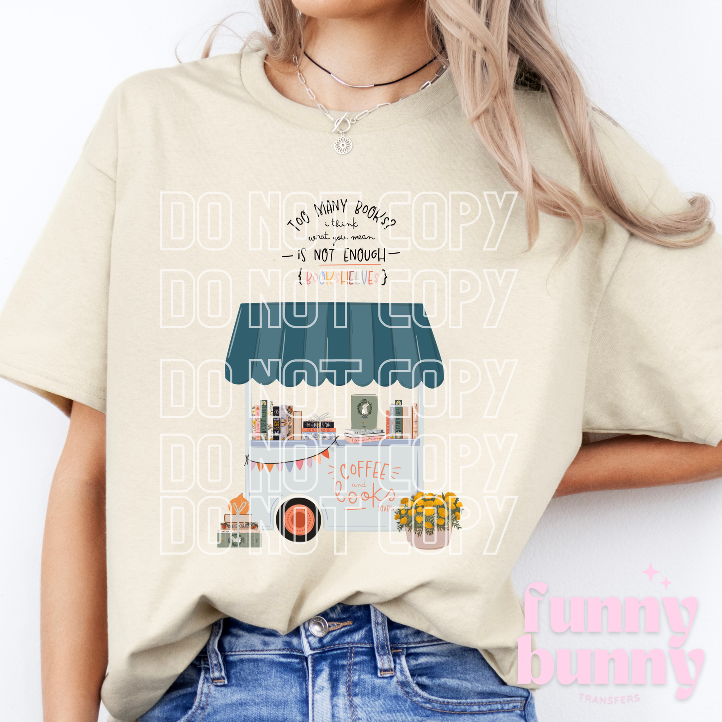 Too Many Books - DTF Transfer