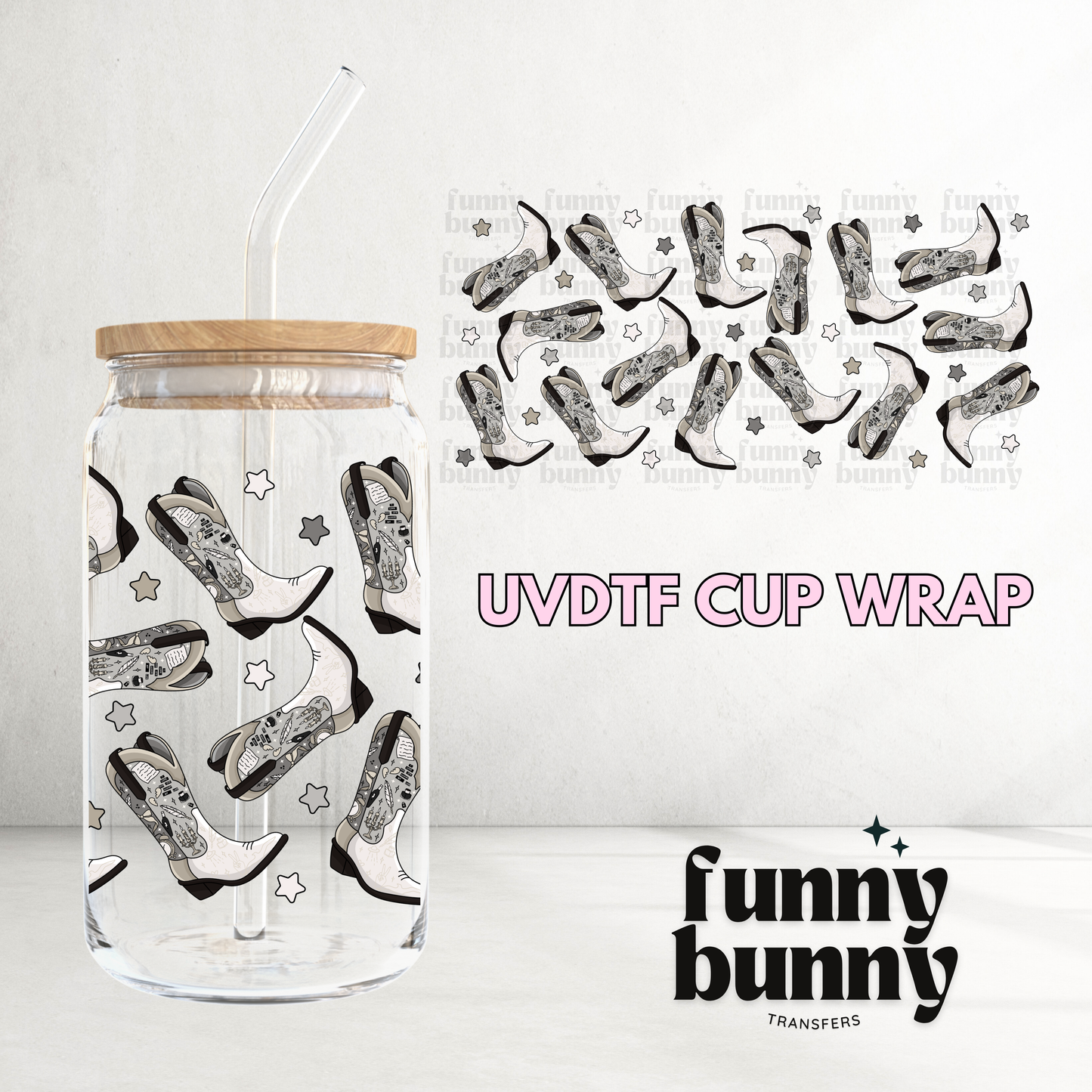 Tortured Boots - 16oz UVDTF Cup Wrap