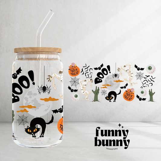Trick or Treat Boo - 16oz UVDTF Cup Wrap