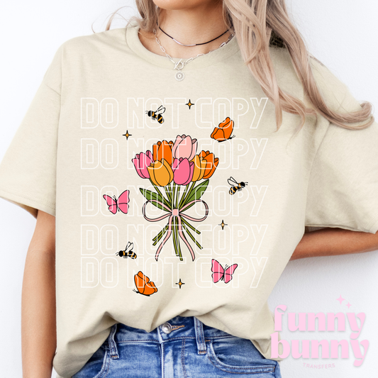 Tulip Spring Bouquet II - DTF Transfer
