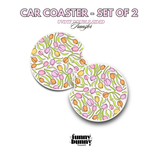 Tulips - UVDTF Coaster