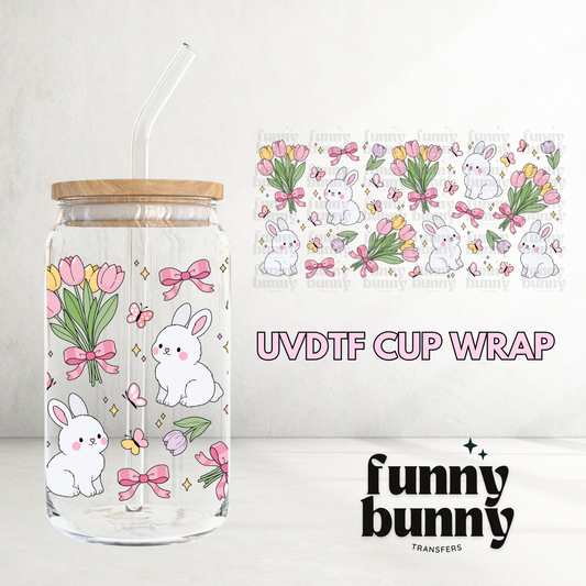 Tullips & Bunnies - 16oz UVDTF Cup Wrap