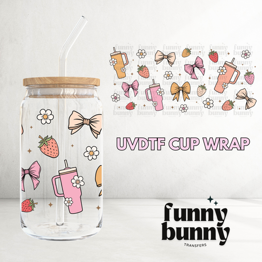 Tumbler Girly Summer -  16oz UVDTF Cup Wrap