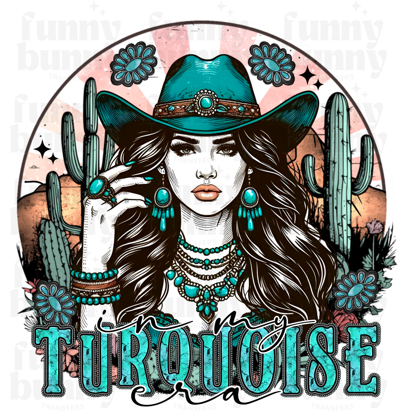 Turquoise Girly -  Sublimation Transfer