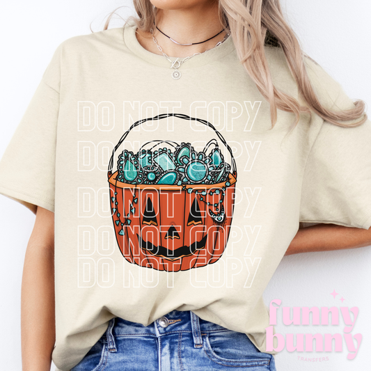 Turquoise Pumpkin - DTF Transfer