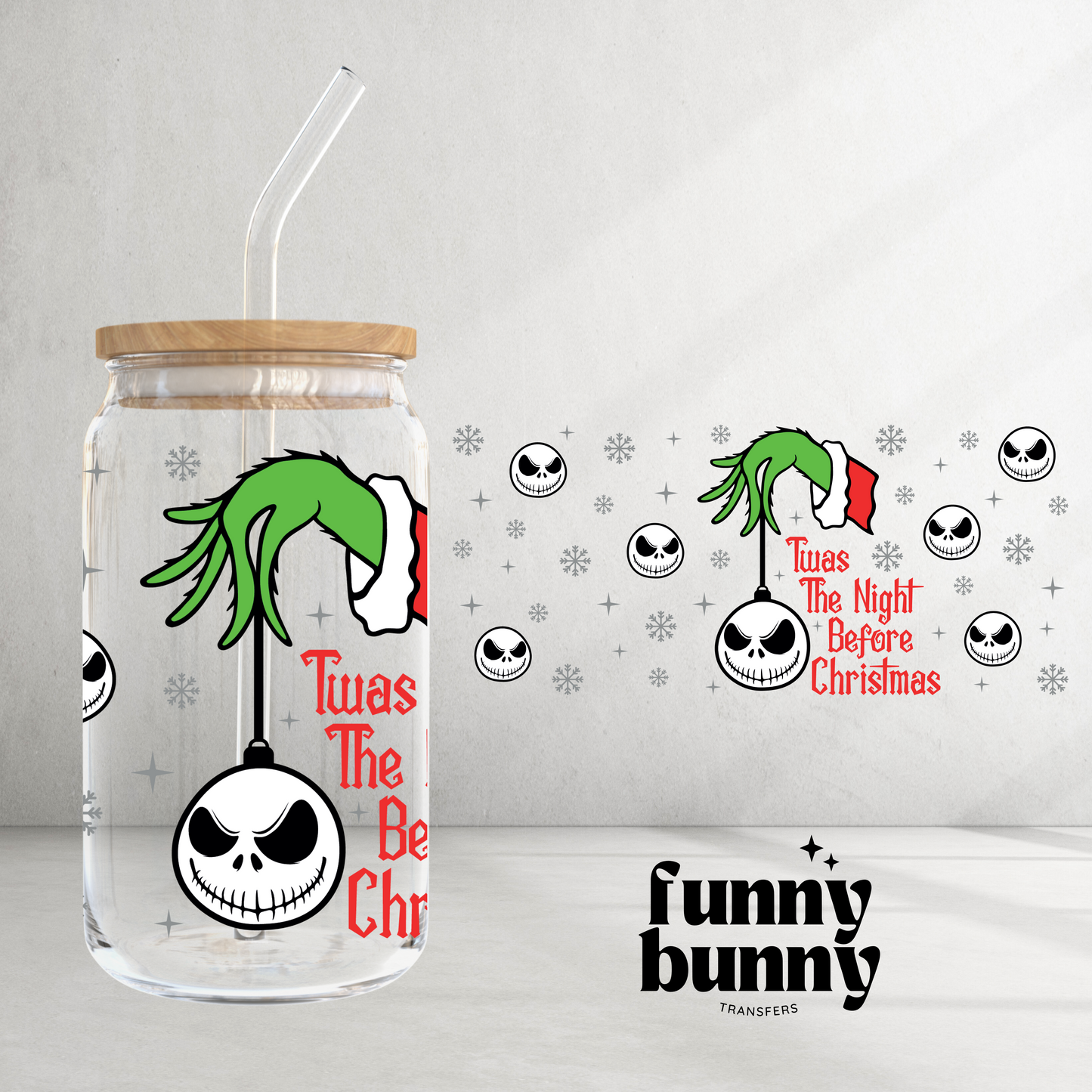 Twas The Night Before Christmas - 16oz UVDTF Cup Wrap – Funny