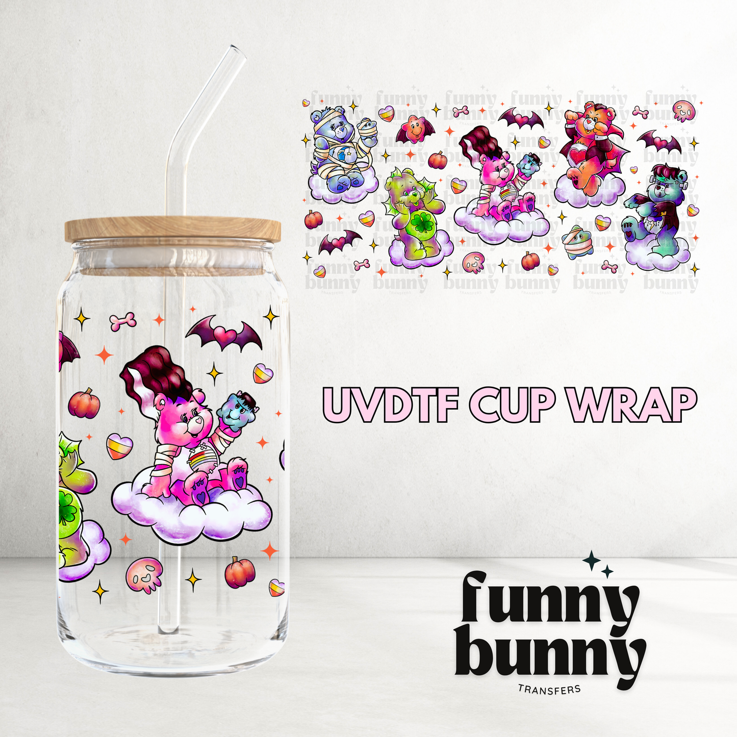 Universal Bears - 16oz UVDTF Cup Wrap