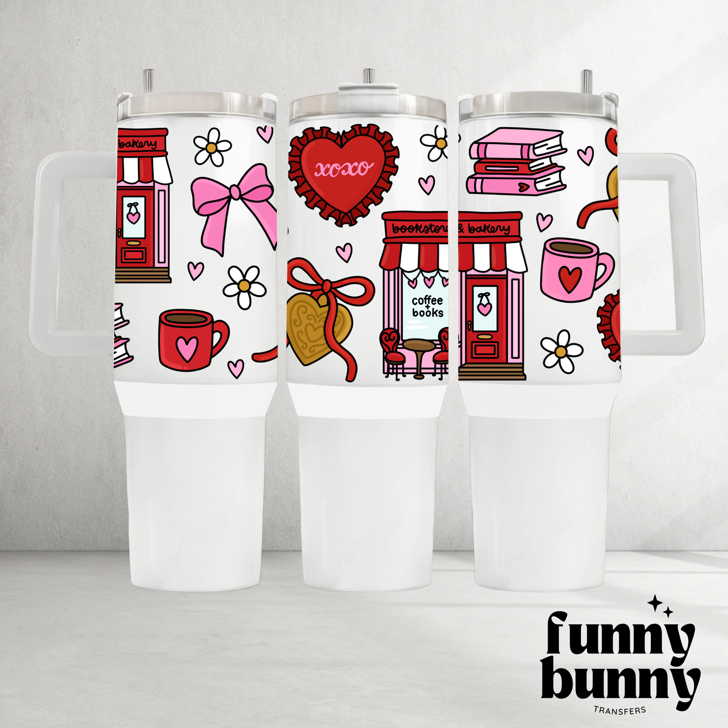 Vday Bookstore Bakery  - 40oz UVDTF Tumbler Wrap