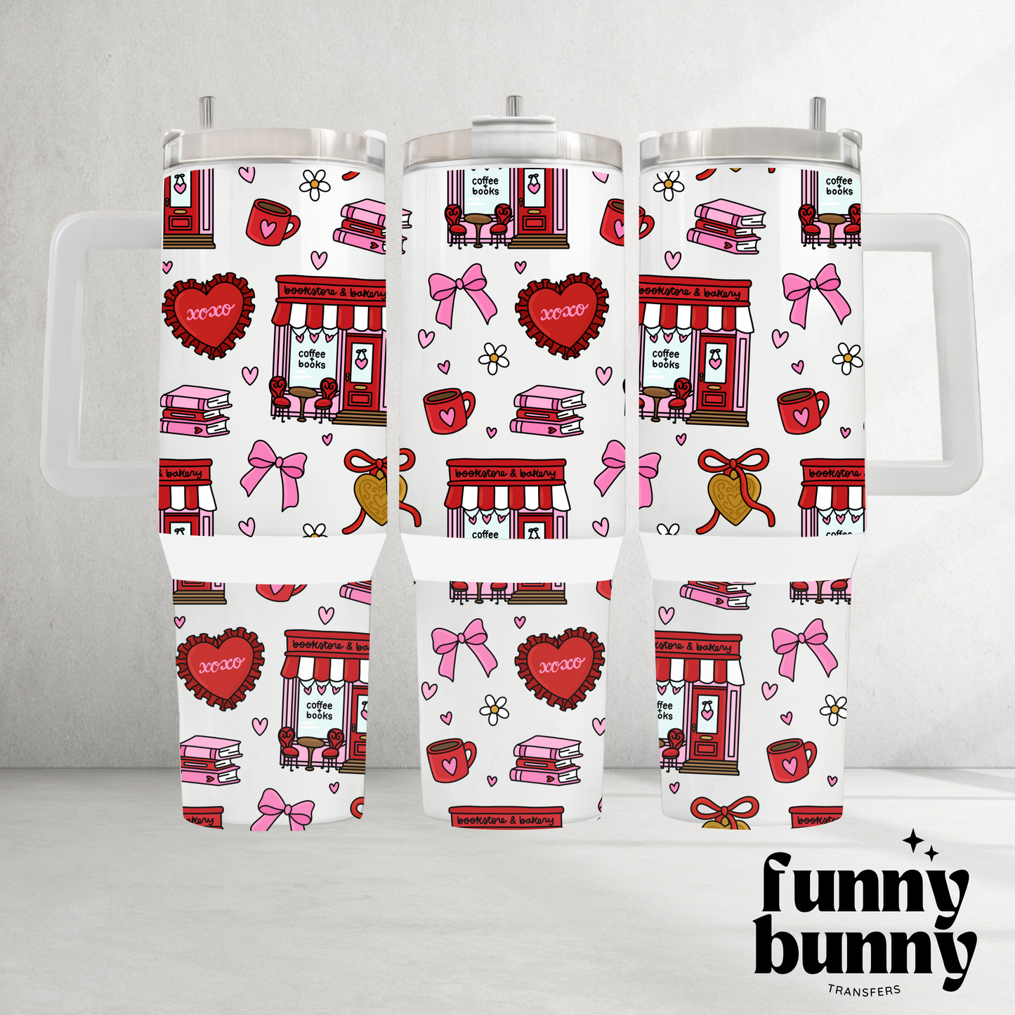 Vday Bookstore Bakery - 40oz UVDTF Tumbler Wrap