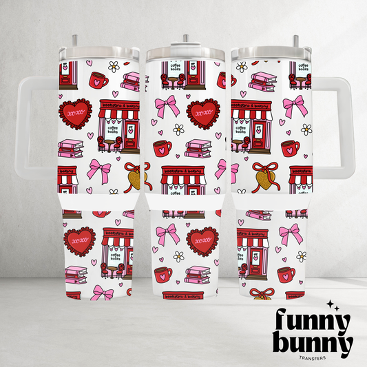 Vday Bookstore Bakery - 40oz UVDTF Tumbler Wrap