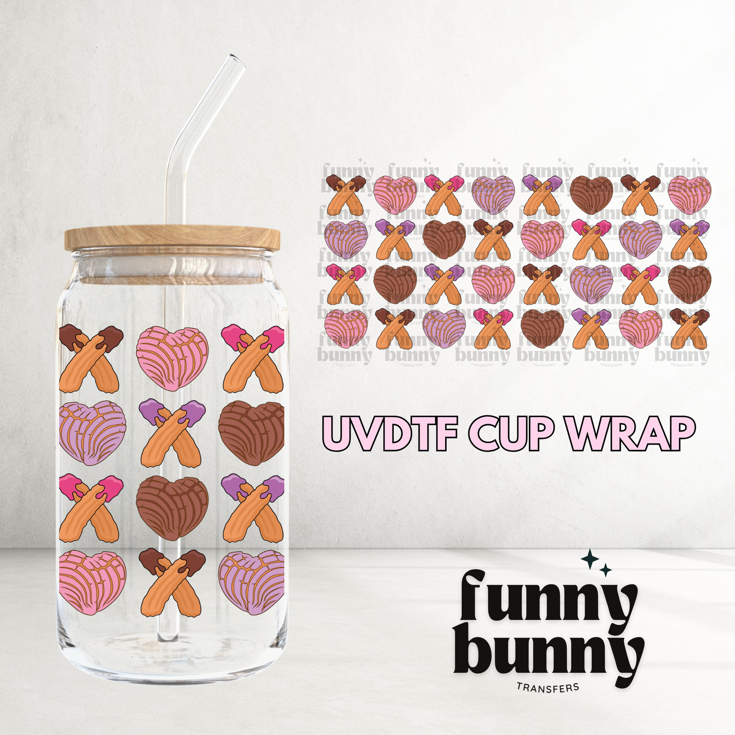 Vday Churros - 16oz UVDTF Cup Wrap
