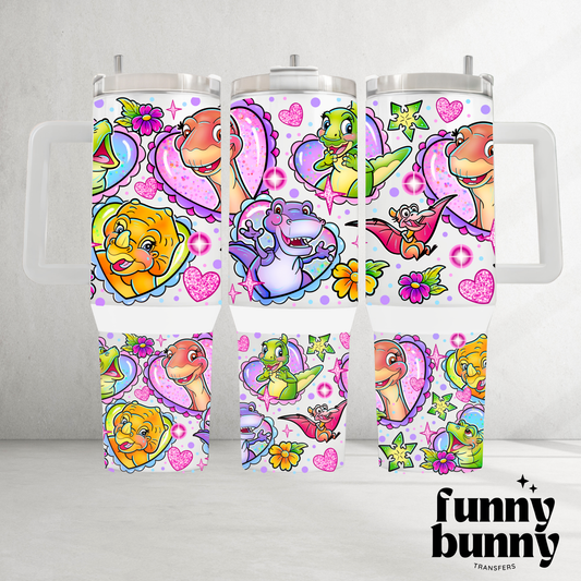 Vday Dinos - 40oz UVDTF Tumbler Wrap