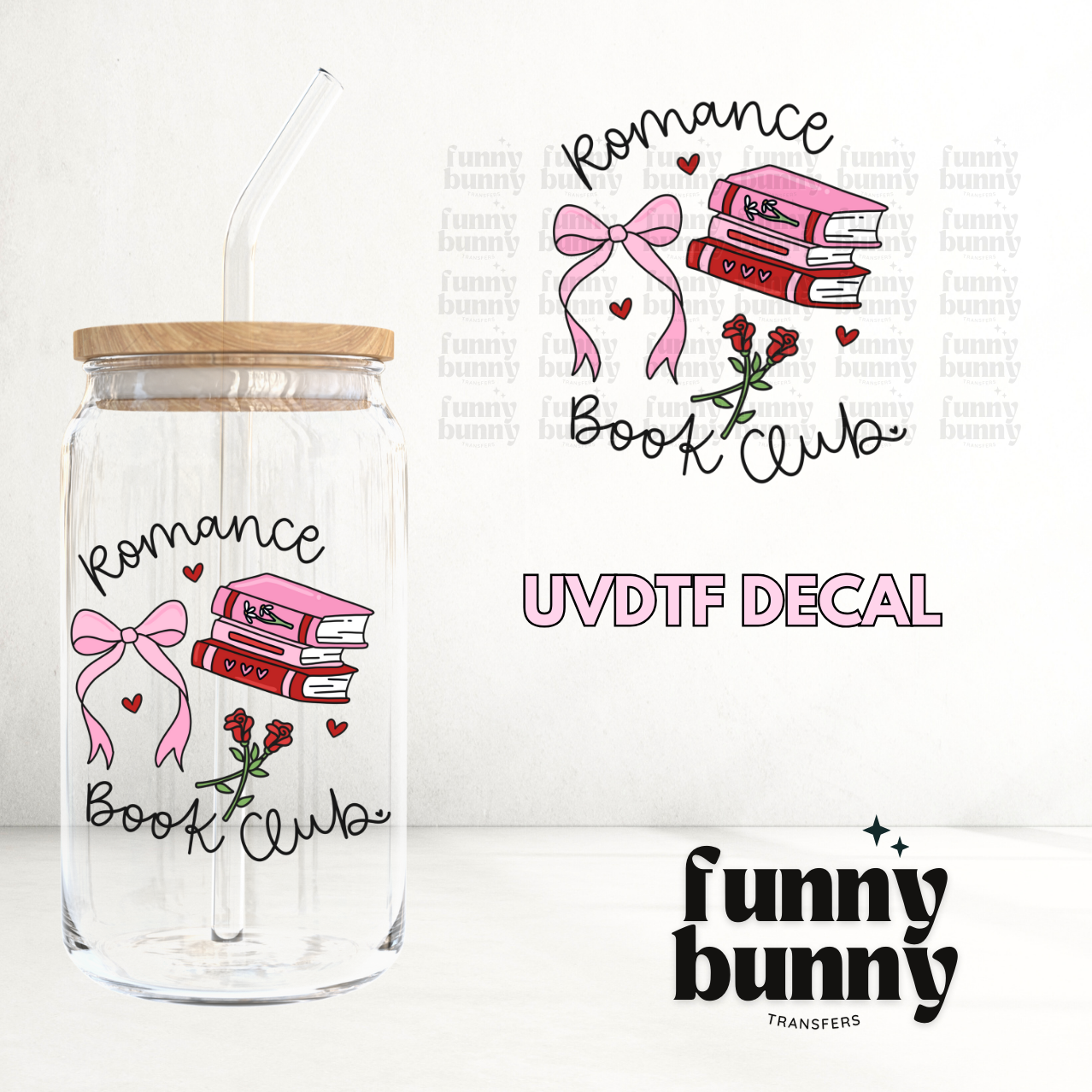 Vday Romance Book Club - UVDTF Decal