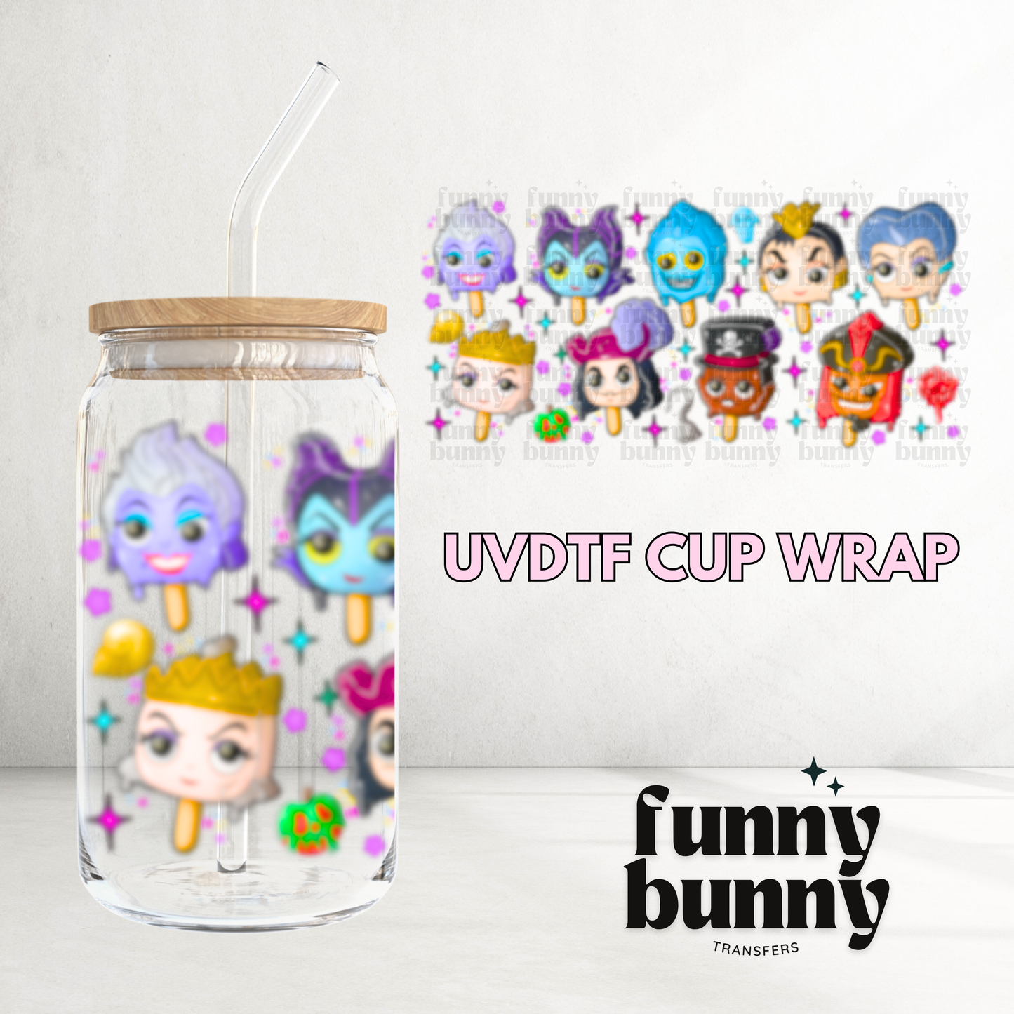 Villain Popsicle - 16oz UVDTF Cup Wrap