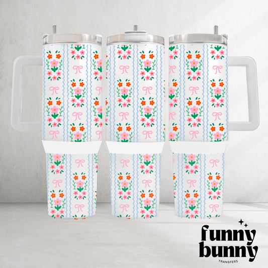 Vintage Floral Bouquet - 40oz UVDTF Tumbler Wrap