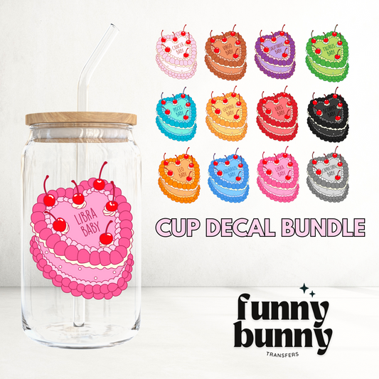 Vintage Zodiac Cakes - UVDTF Decal Bundle