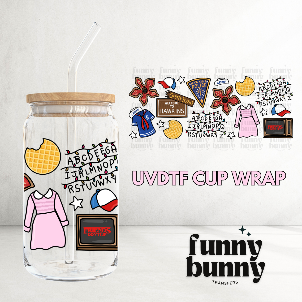Stranger Place - 16oz UVDTF Cup Wrap