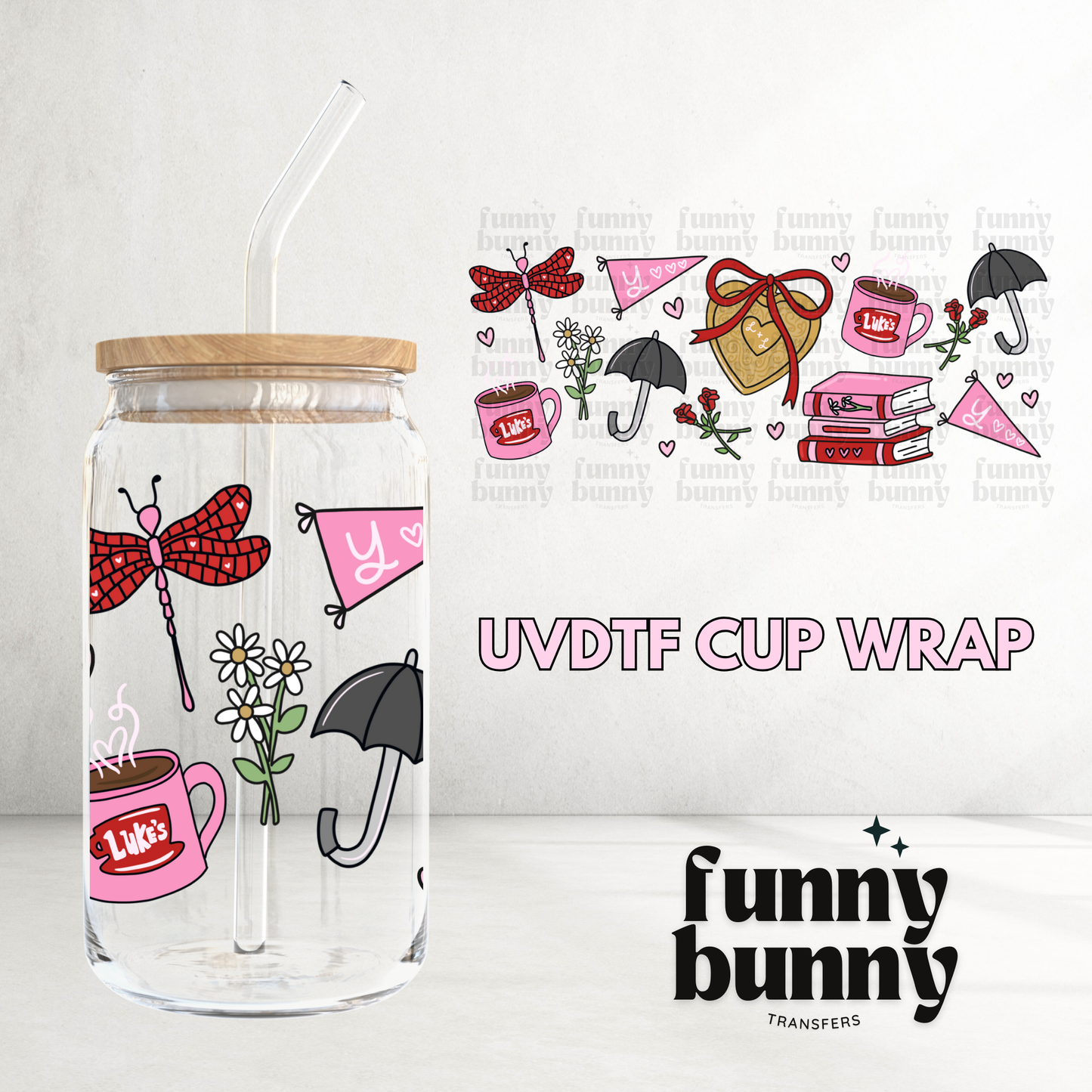 Pink Rewatch - 16oz UVDTF Cup Wrap