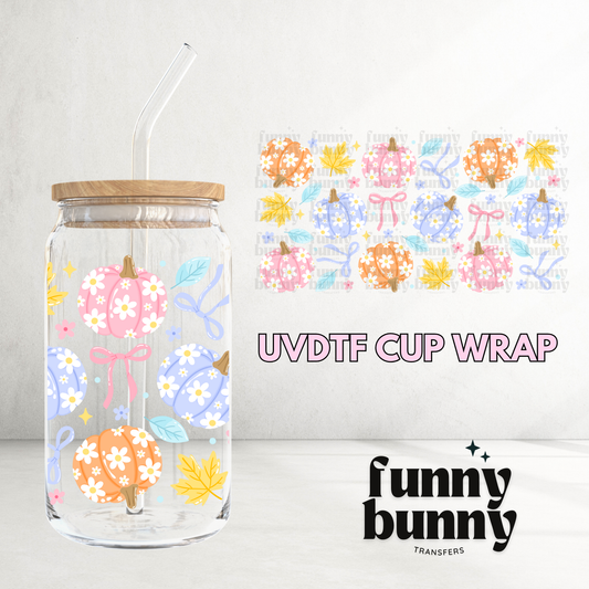 Whimsical Fall Pumpkin  - 16oz UVDTF Cup Wrap