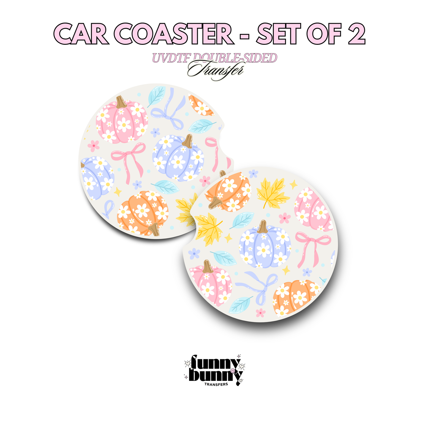 Whimsical Fall Pumpkin - UVDTF Coaster