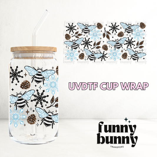 Winter Bees - 16oz UVDTF Cup Wrap