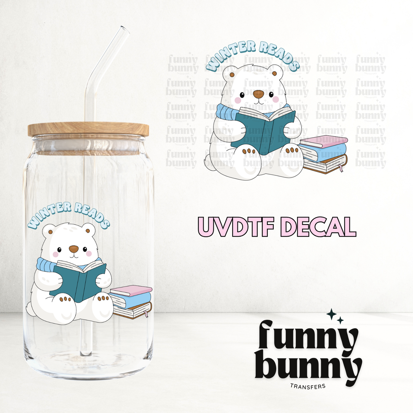 Winter Reads - UVDTF Decal