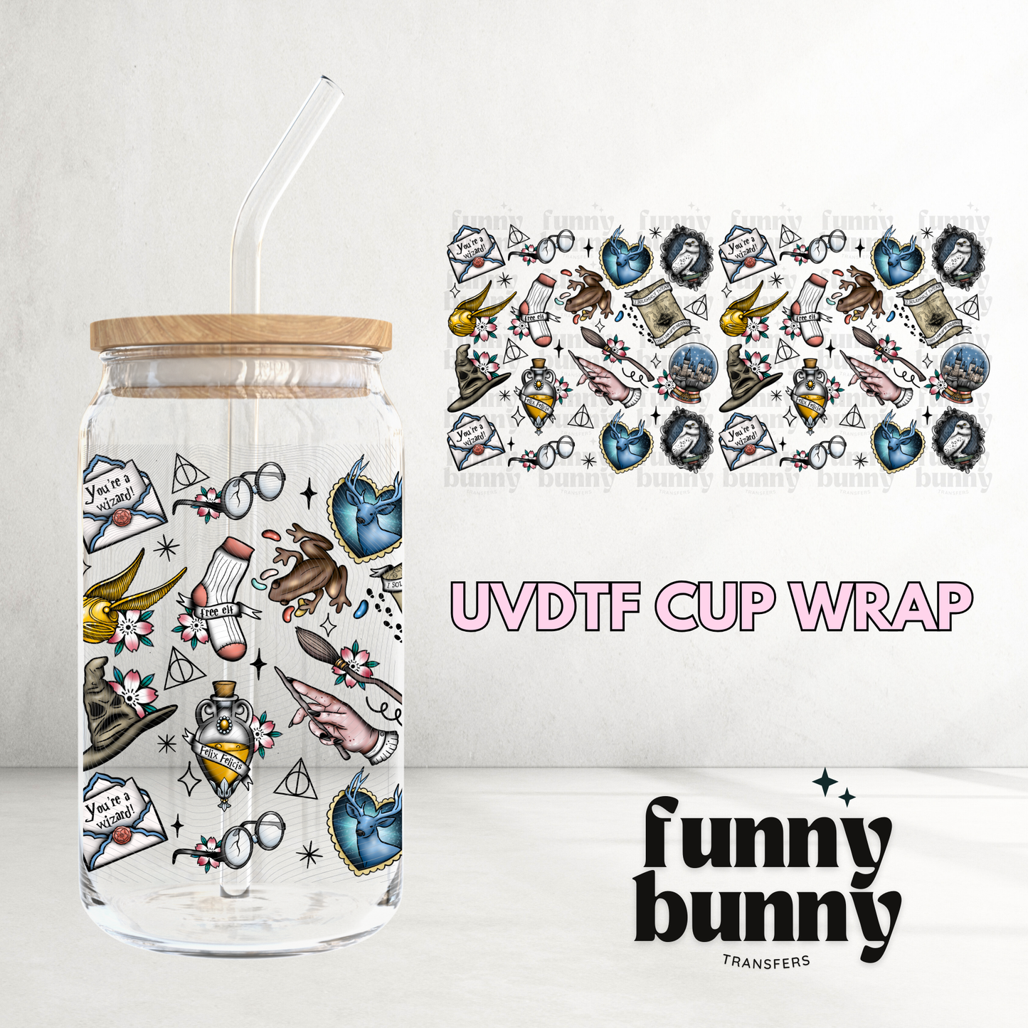 Wiz Flash - 16oz UVDTF Cup Wrap