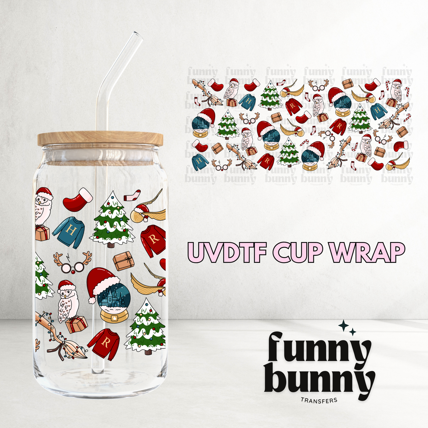 Wiz Xmas - 16oz UVDTF Cup Wrap