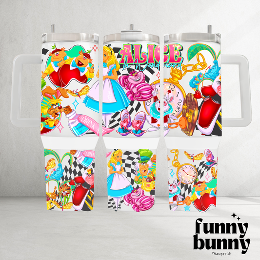 Wonderland Friends - 40oz UVDTF Tumbler Wrap