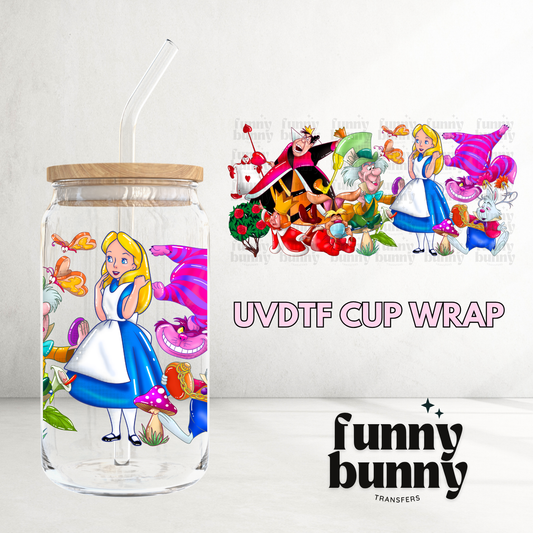 Wonderland Friends 2.0 - 16oz UVDTF Cup Wrap