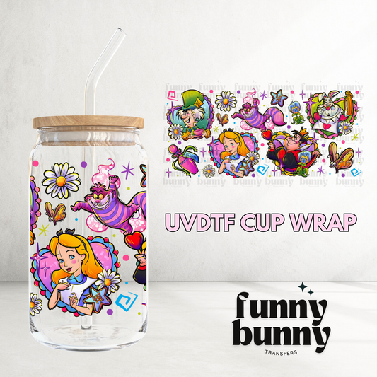 Wonderland Girl - 16oz UVDTF Cup Wrap