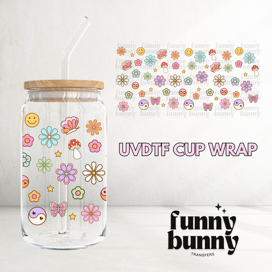 Wunderlust Doodle - 16oz UVDTF Cup Wrap