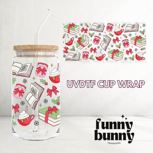 XMAS Books - 16oz UVDTF Cup Wrap