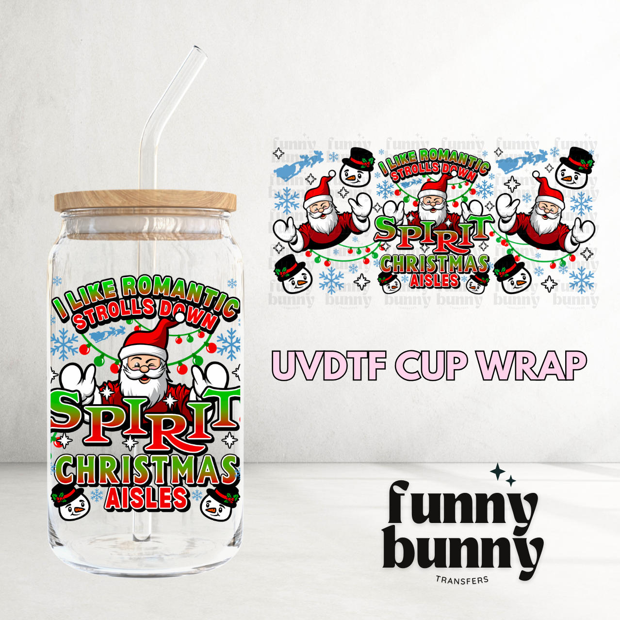 Xmas Aisles - 16oz UVDTF Cup Wrap