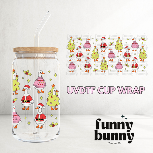 Xmas Goose Trees 2.0 - 16oz UVDTF Cup Wrap