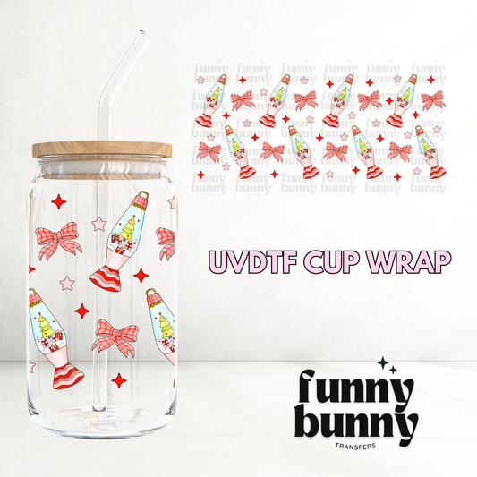 Xmas Lava Lamp - 16oz UVDTF Cup Wrap