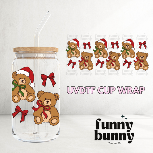 Xmas Teddy Bears 2.0 - 16oz UVDTF Cup Wrap