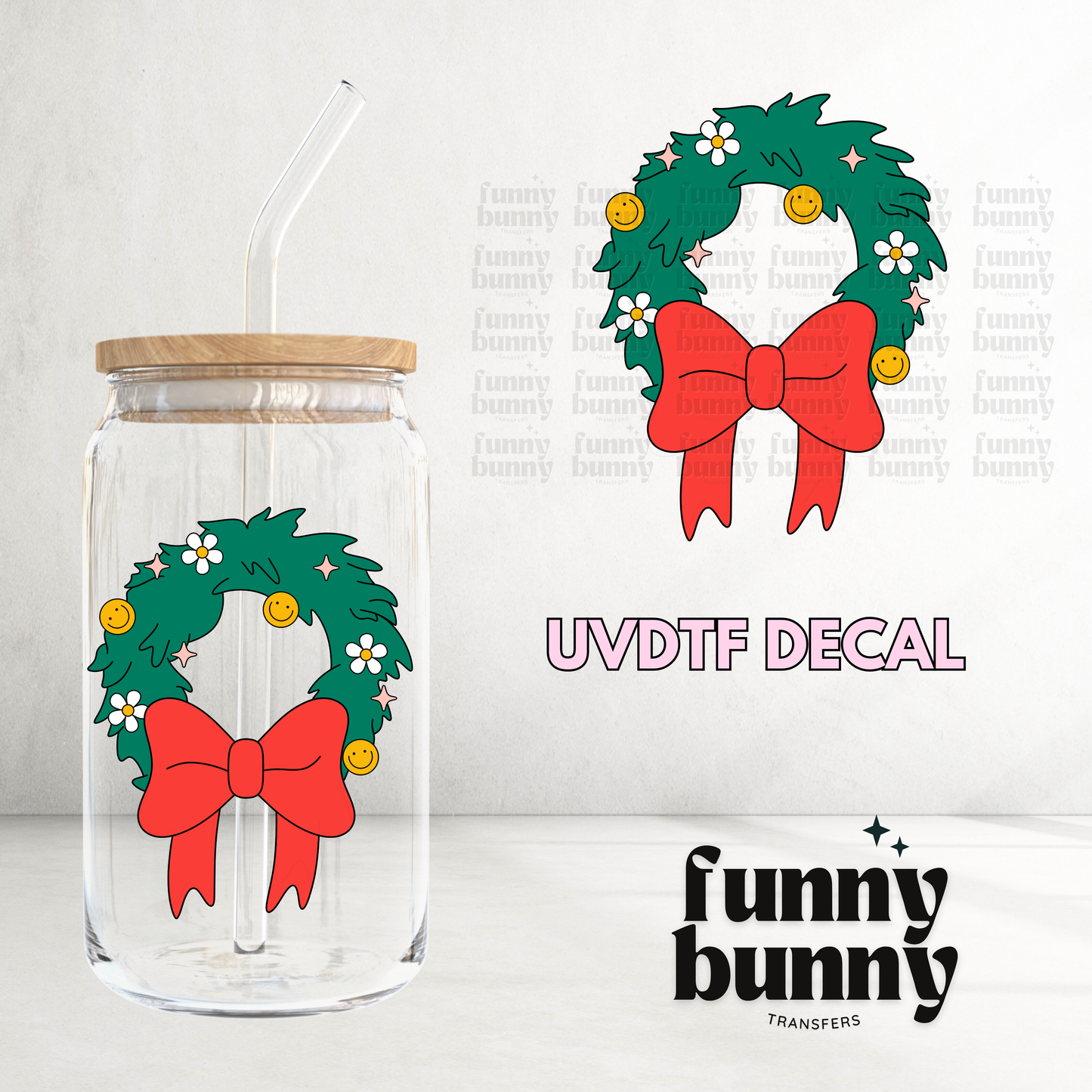 Xmas Wreath - UVDTF Decal