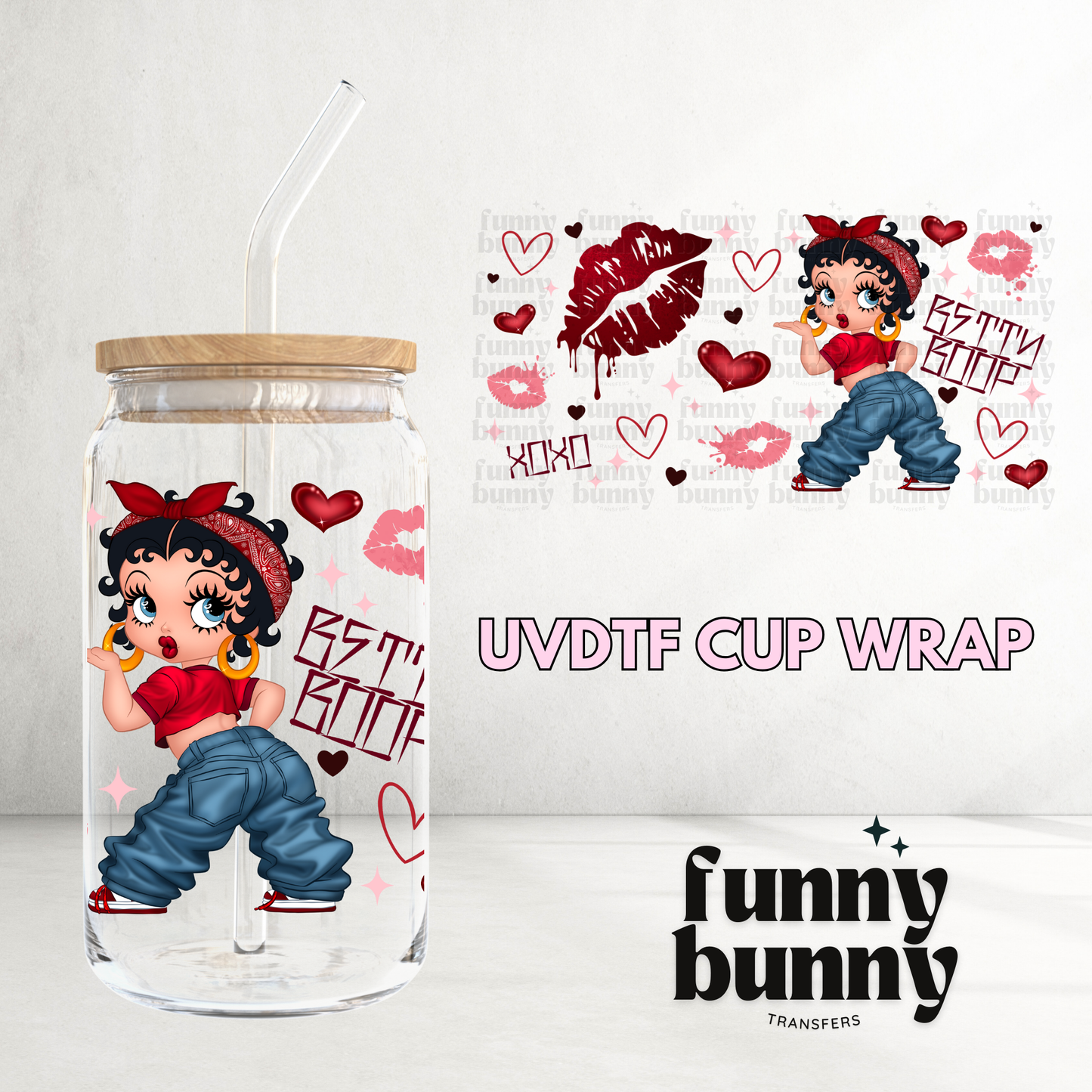 Xoxo Betty - 16oz UVDTF Cup Wrap