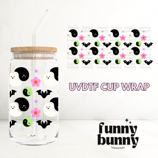 Ying Yang Batties - 16oz UVDTF Cup Wrap