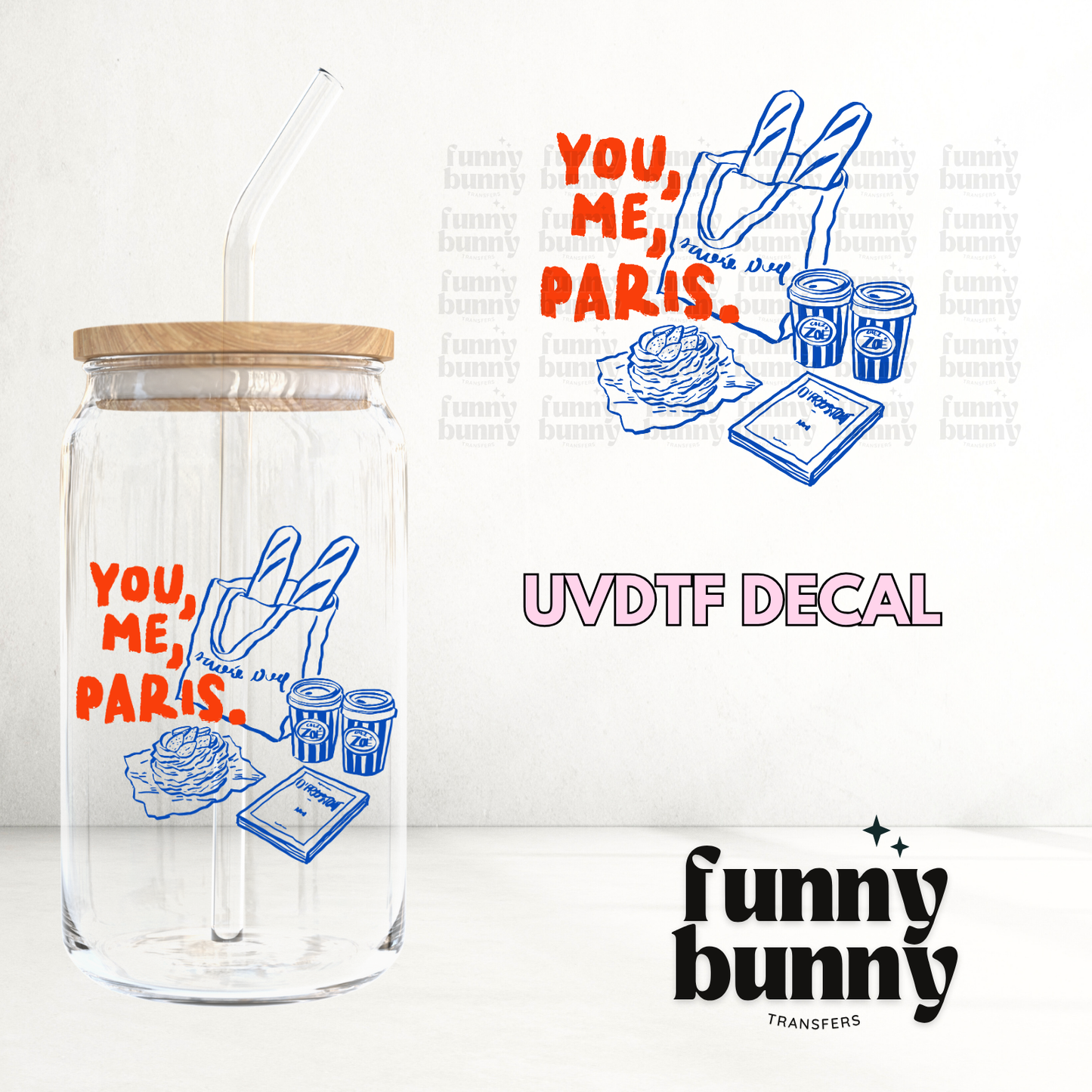 You Me Paris - UVDTF Decal