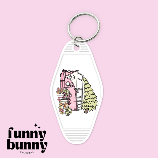 Pink Christmas Everything - Motel Keychain