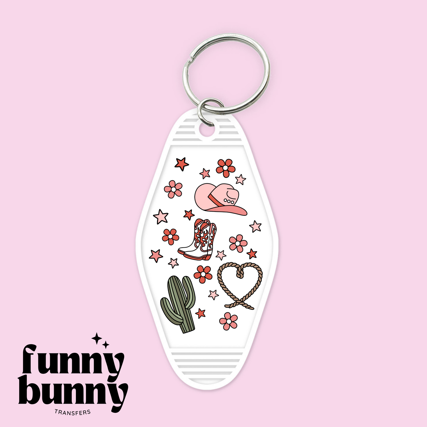 Pink cowgirl boots - Motel Keychain